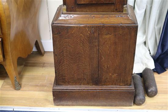 An oak eight-day longcase clock by William Hargreaves (probably Settle, York), 207cm